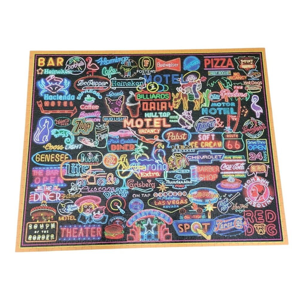 White Mountain 2017 NEON SIGNS Puzzle #1061 COMPLETE